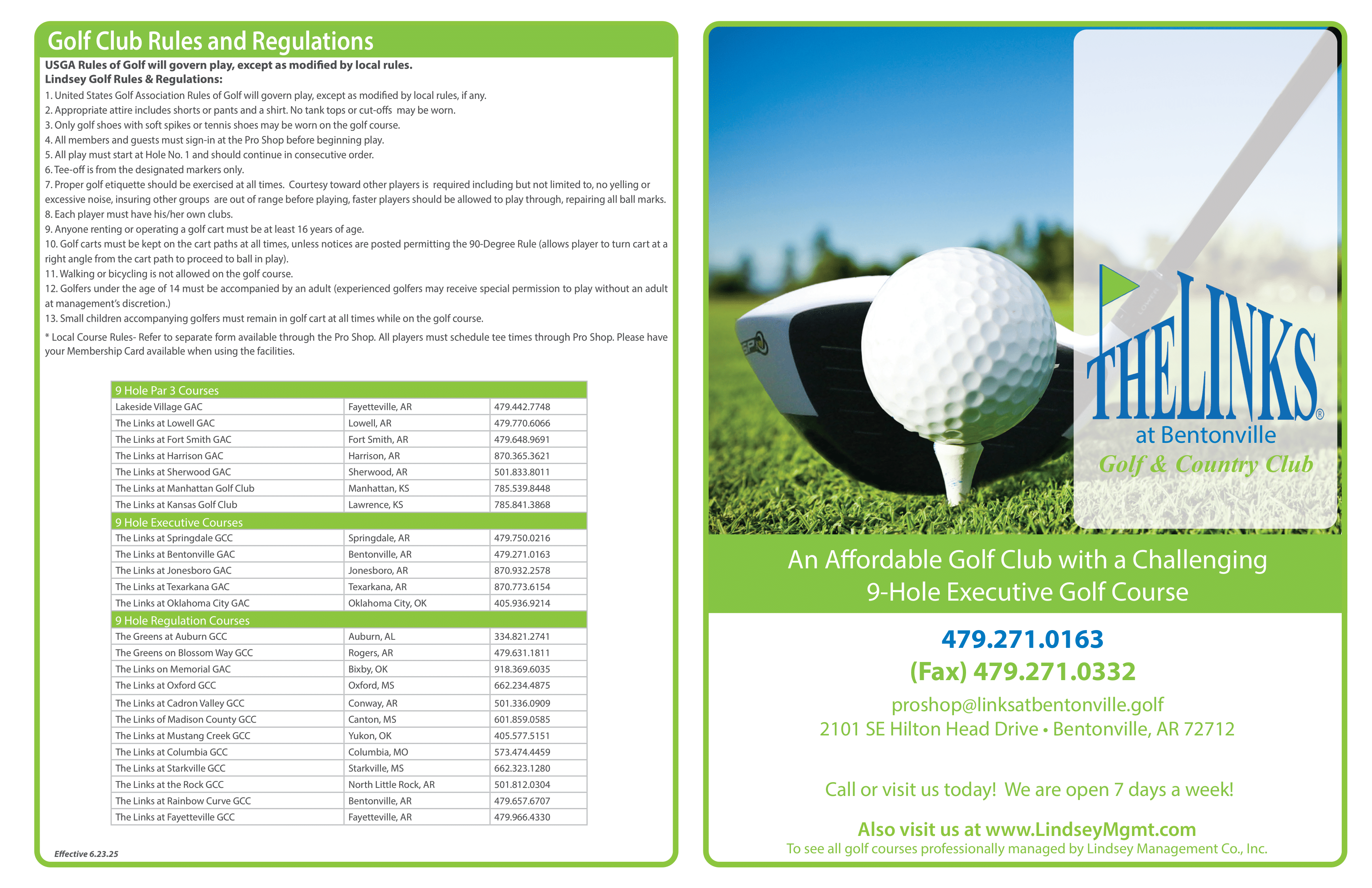 Rules and regulations 